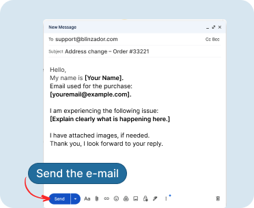 Screenshot showing send button